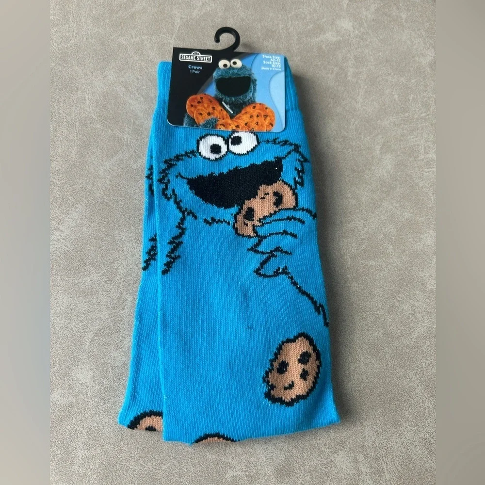 ✨NEW Blue Cookie Monster Character Women's Socks